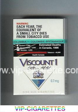 Viscount 1 Ultra Mild King Size cigarettes hard box