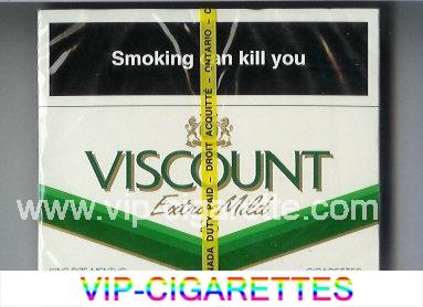 Viscount Extra Mild Menthol 25s cigarettes wide flat hard box