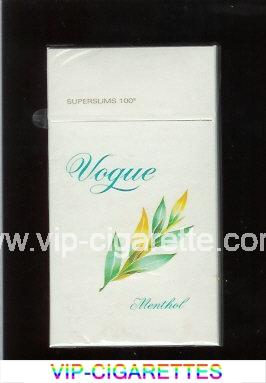Vogue Superslims 100s Menthol cigarettes hard box