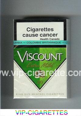 Viscount Extra Mild Menthol cigarettes hard box