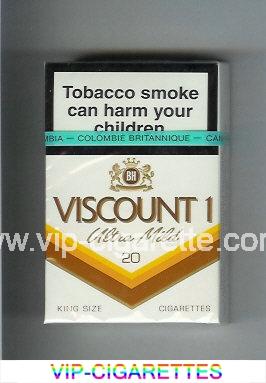 Viscount 1 Ultra Mild cigarettes hard box