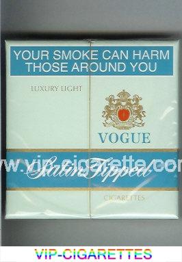 Vogue Satin Tipped Luxury Light cigarettes wide flat hard box