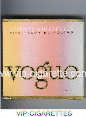 Vogue Five Assorted Colors cigarettes wide flat hard box