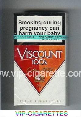 Viscount 100s Extra Mild cigarettes hard box