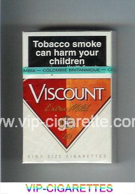 Viscount Extra Mild cigarettes hard box