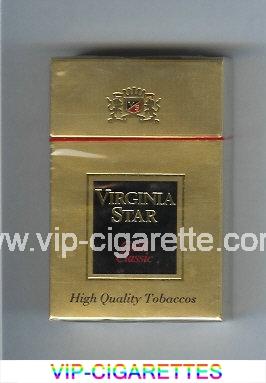 Virginia Star Gold Classic cigarettes gold and black hard box