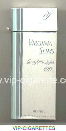 Virginia Slims Luxury Ultra Lights 120s Menthol cigarettes hard box