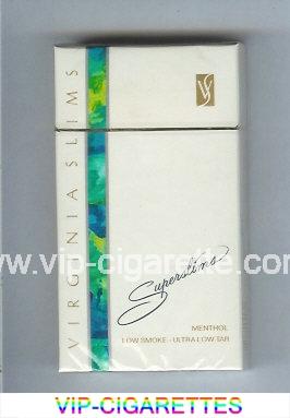 Virginia Slims Superslims 100s Menthol cigarettes hard box