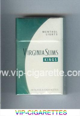 Virginia Slims Kings Menthol Lights cigarettes hard box