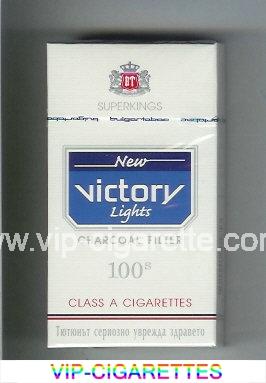 Victory New Lights Charcoal Filter 100s Superkings cigarettes hard box