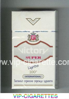 Victory Super Lights 100s International cigarettes hard box