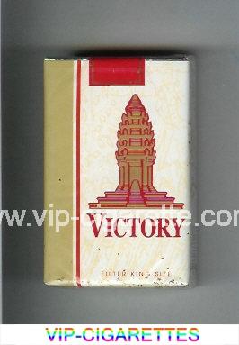 Victory cigarettes white and gold soft box