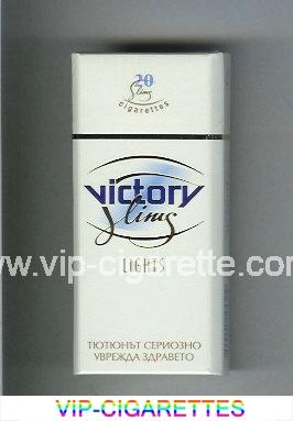 Victory Slims Lights 100s cigarettes hard box