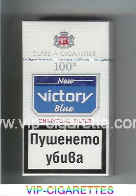 Victory 100s New Blue Charcoal Filter cigarettes hard box