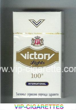 Victory Lights 100s International cigarettes hard box