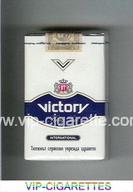 Victory International cigarettes white and blue soft box