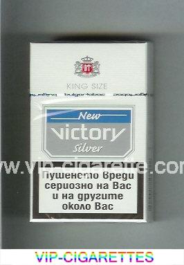 Victory New Silver King Size cigarettes hard box
