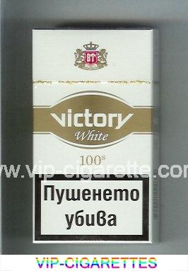 Victory White 100s cigarettes hard box