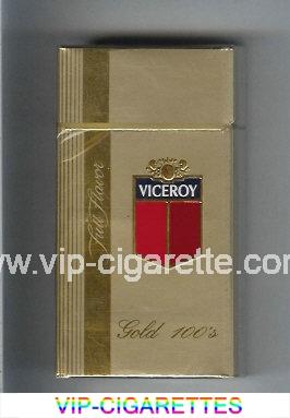 Viceroy Full Flavor Gold 100s Cigarettes gold hard box