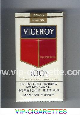 Viceroy Filters 100s Cigarettes Rich Natural Tobaccos soft box