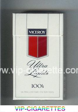 Viceroy Ultra Lights 100s Cigarettes hard box