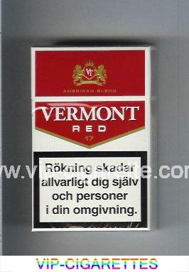 Vermont Red American Blend Cigarettes hard box