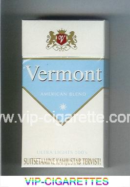 Vermont American Blend Ultra Lights 100s Cigarettes hard box