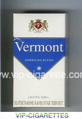 Vermont American Blend Lights 100s Cigarettes hard box