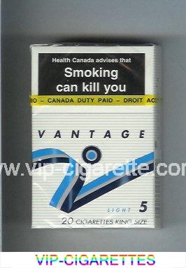 Vantage 5 Light Cigarettes hard box