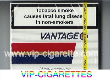 Vantage 25 Cigarettes wide flat hard box