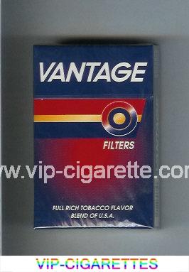 Vantage Filters Cigarettes blue and red hard box