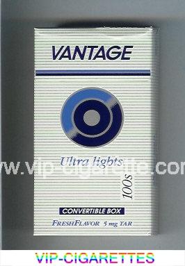 Vantage Ultra Lights 100s Cigarettes hard box