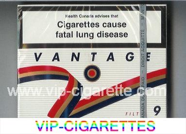 Vantage 9 Filter 25 Cigarettes wide flat hard box