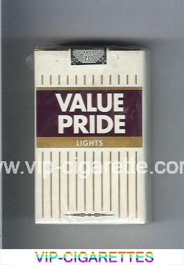 Value Pride Lights cigarettes soft box