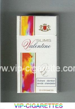 Valentine Slims cigarettes hard box