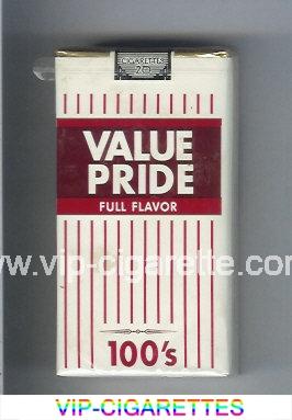 Value Pride Full Flavor 100s cigarettes soft box