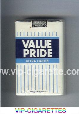 Value Pride Ultra Lights cigarettes soft box