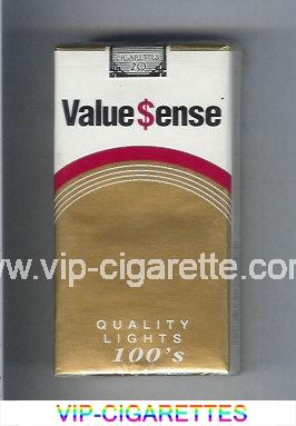 Value Sense Quality Lights 100s cigarettes soft box