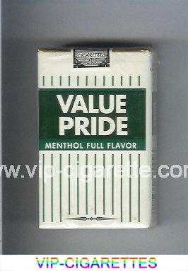 Value Pride Menthol Full Flavor cigarettes soft box