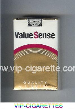 Value Sense Quality Lights cigarettes soft box