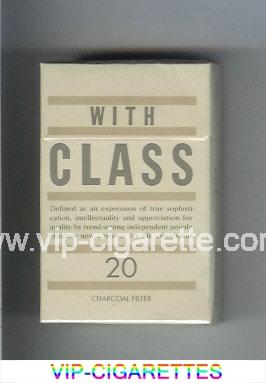 With Class Cigarettes hard box