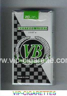 VB Victory Brand Menthol Light 100s cigarettes soft box
