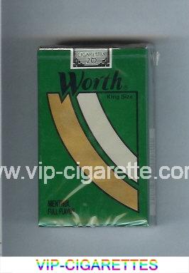 Worth Menthol Full Flavor Cigarettes soft box