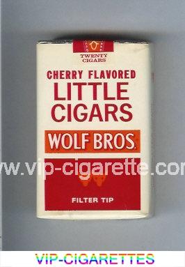Wolf Bros Little Cigars Cherry Flavored Cigarettes white and red soft box