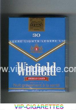 Winfield American Lights 30 Cigarettes blue hard box
