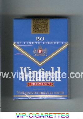 Winfield American Lights Cigarettes blue hard box