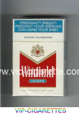 Winfield Lights Cigarettes white and red hard box