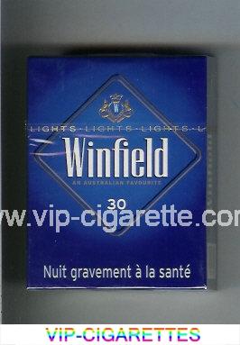 Winfield An Australian Favourite 30 Cigarettes blue hard box