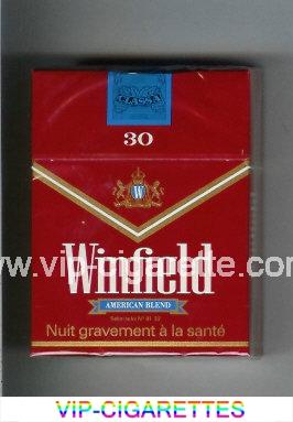 Winfield American Blend 30 Cigarettes red hard box