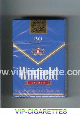 Winfield Lights Cigarettes blue hard box